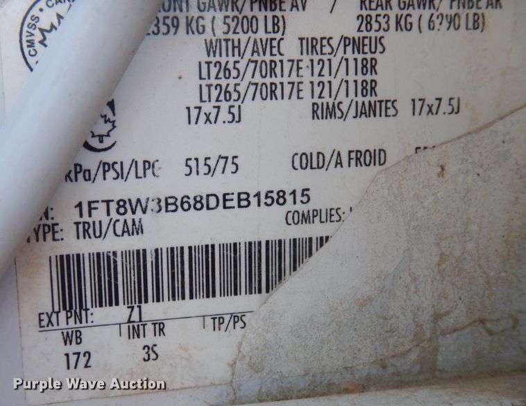 image for item MW9322 2013 Ford F350 Super Duty XLT  Crew Cab pickup truck