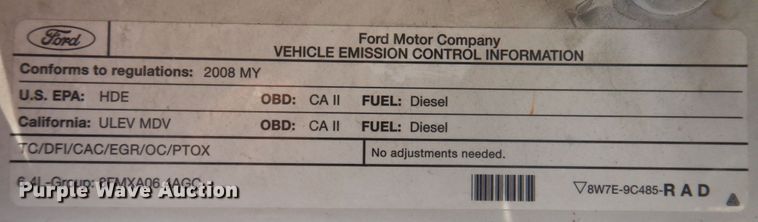 image for item MW9327 2008 Ford F350 Super Duty XLT  utility bed pickup truck