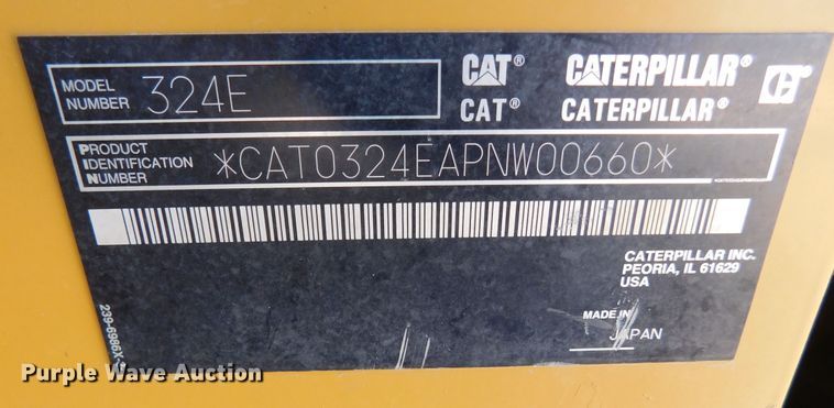 image for item DM2519 2012 Caterpillar 324E L  excavator
