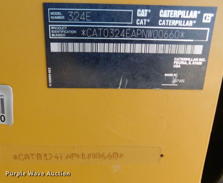 image for item DM2519 2012 Caterpillar 324E L  excavator