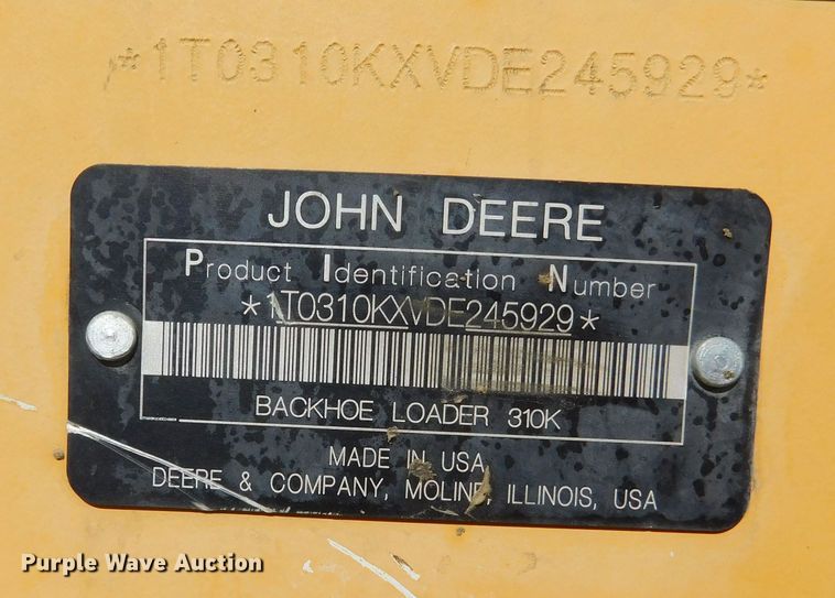 image for item DM2527 2013 John Deere 310K  backhoe