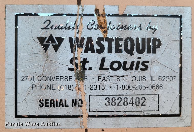 image for item DM8043 Wastequip  roll-off trash compactor dumpster