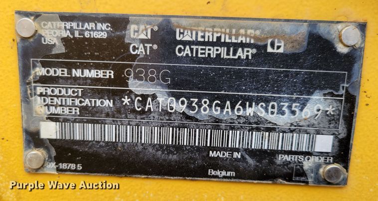 image for item DM8096 2002 Caterpillar 938G wheel loader