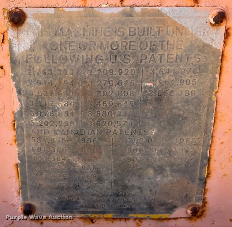 image for item DO8707 1974 American 4460  crane