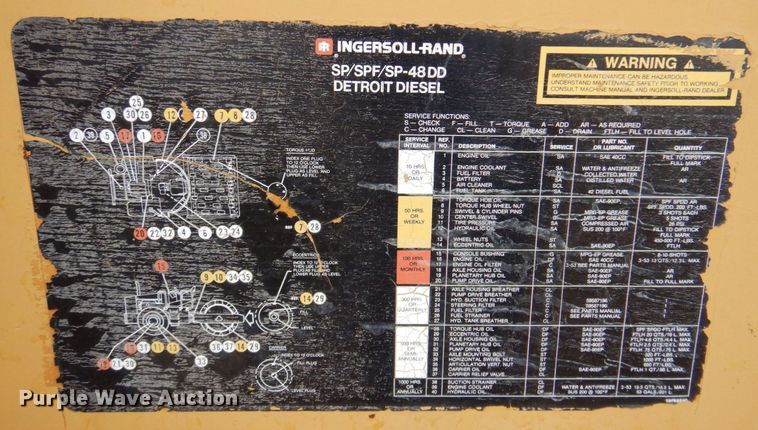 image for item DQ1867 1980 Ingersoll Rand SP-48  single drum roller