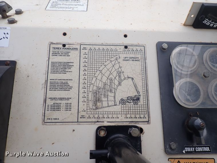 image for item DQ3086 2001 Terex SS842C Turbo  telehandler