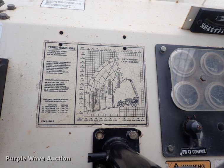 image for item DQ3086 2001 Terex SS842C Turbo  telehandler