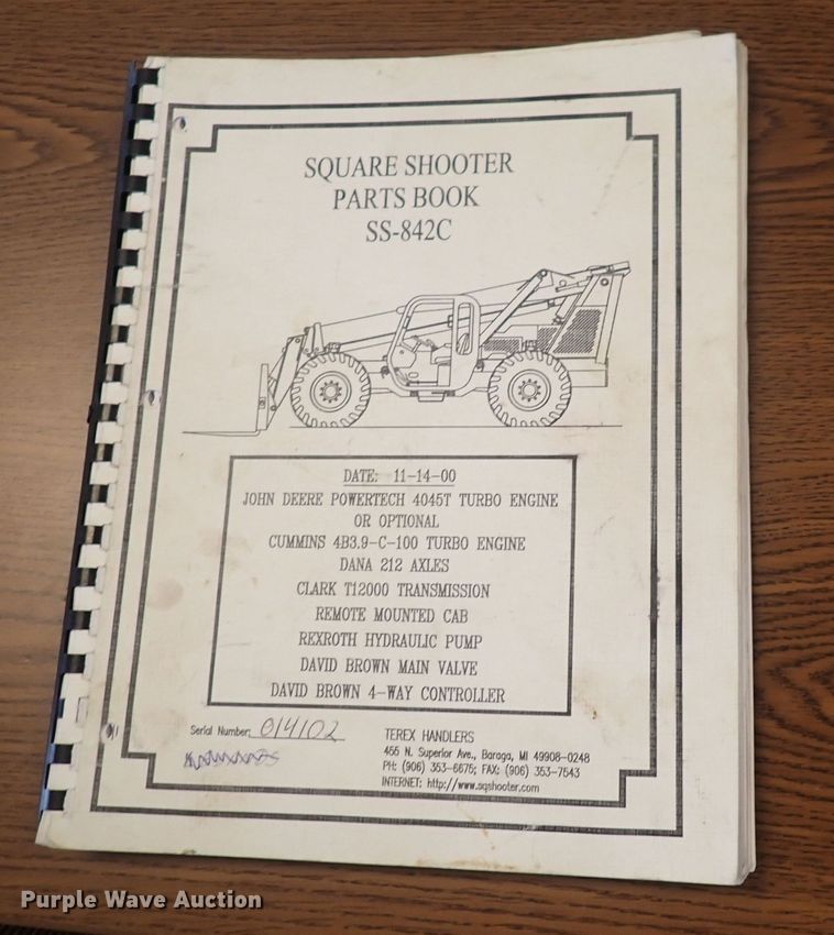 image for item DQ3086 2001 Terex SS842C Turbo  telehandler