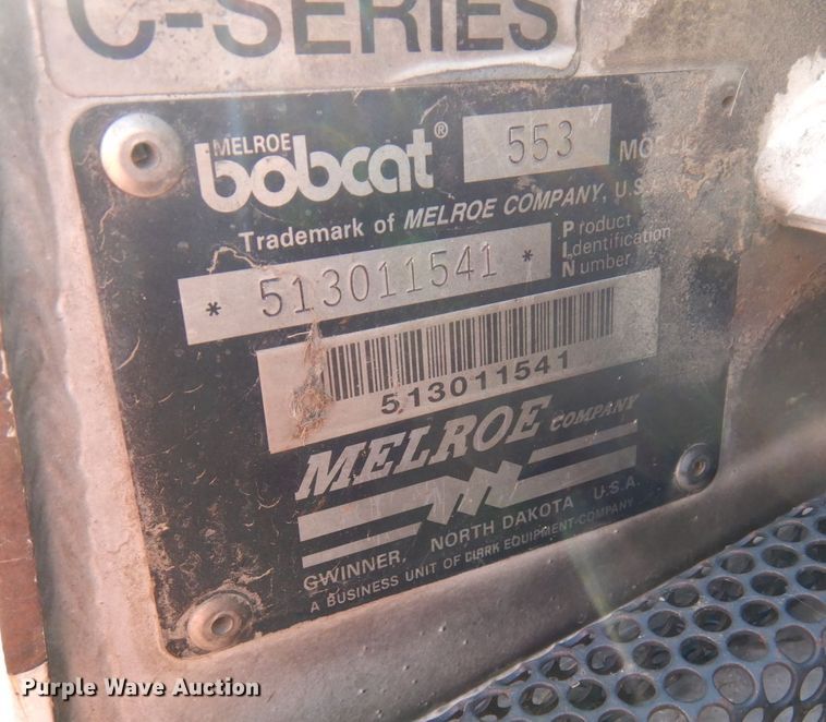 image for item DQ7267 1995 Bobcat 553  skid steer loader