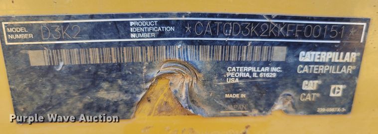 image for item DR3338 2012 Caterpillar D3K2 XL  dozer