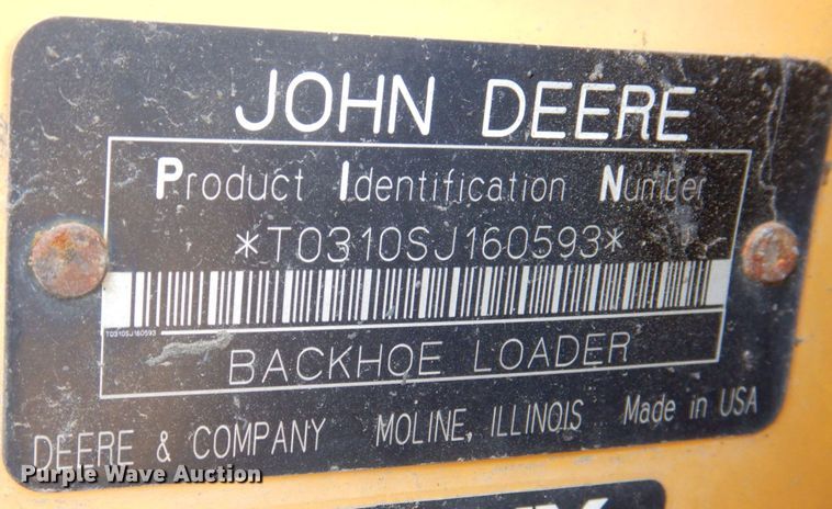 image for item DS8244 2008 John Deere 310SJ  backhoe