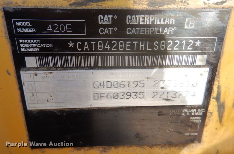 image for item DS8245 2006 Caterpillar 420E  backhoe