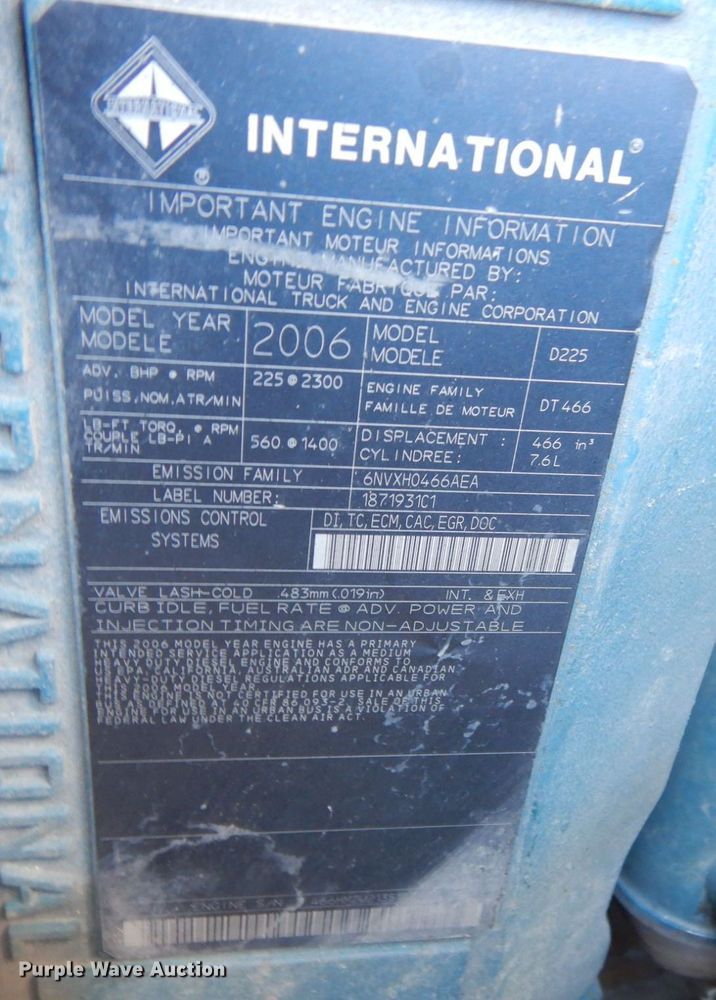 image for item JL9855 2007 International 4300  bucket truck