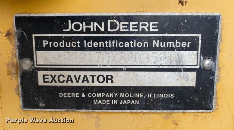 image for item JW9332 2008 John Deere 17D  mini excavator