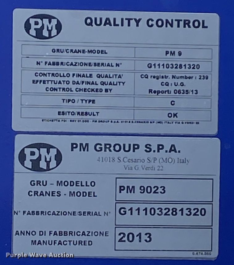 image for item JW9337 2013 Ford F750 Super Duty  SuperCab crane truck