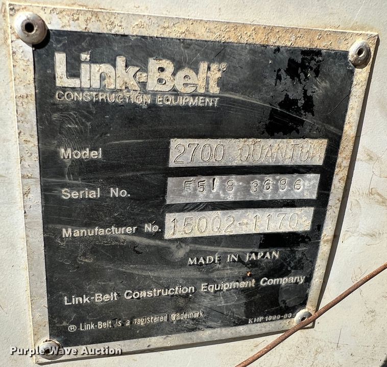 image for item KF9843 Link-Belt 2700Q  excavator