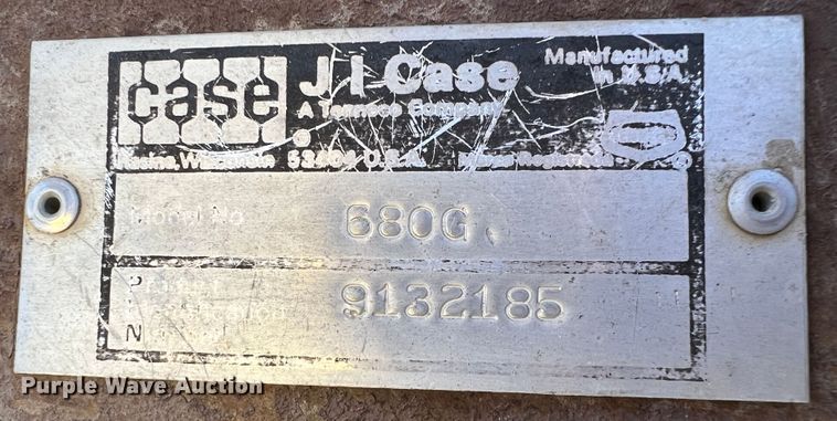 image for item KF9852 1979 Case 680G  backhoe