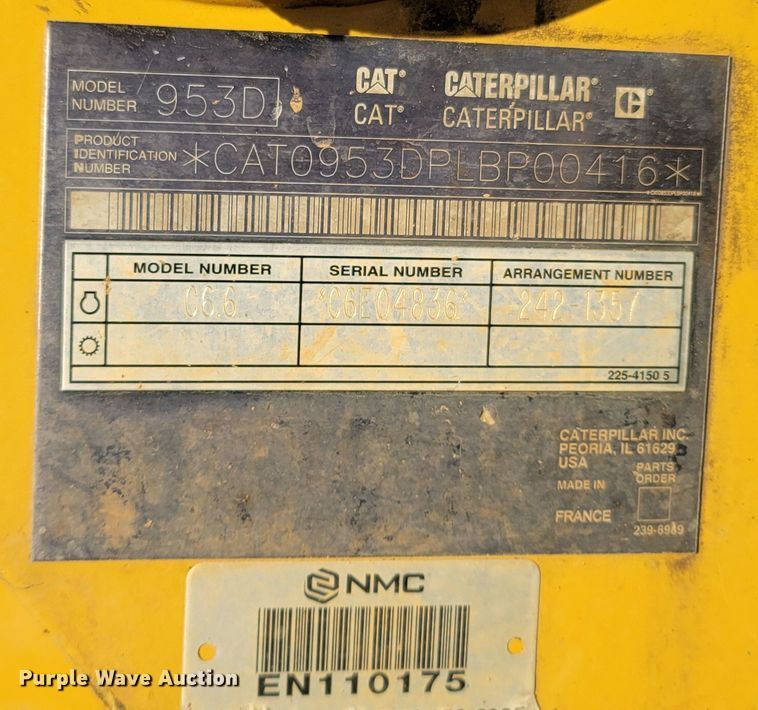 image for item LN9697 2008 Caterpillar 953D  track loader