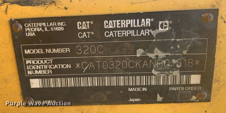 image for item MH9851 2001 Caterpillar 320CL  excavator