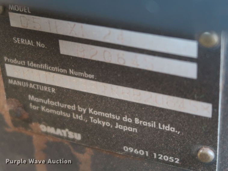 image for item MJ9206 2019 Komatsu D51EXI-24  dozer