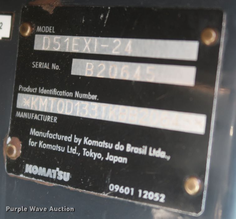 image for item MJ9206 2019 Komatsu D51EXI-24  dozer