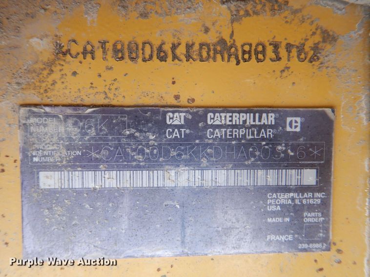 image for item MJ9814 2007 Caterpillar D6K LGP  dozer