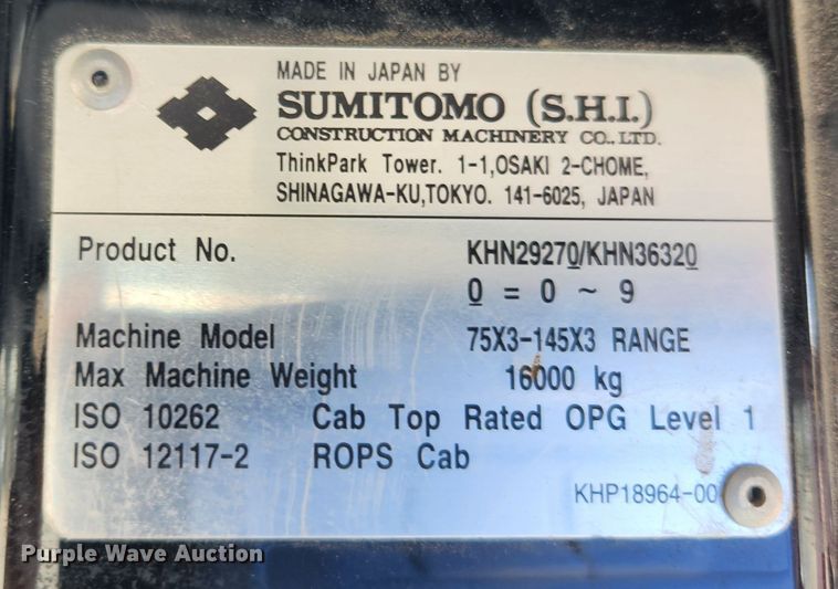 image for item MK9472 2018 Link Belt 80X3 mini excavator