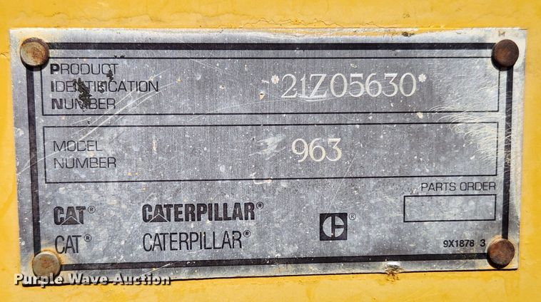 image for item MK9495 1995 Caterpillar 963  track loader