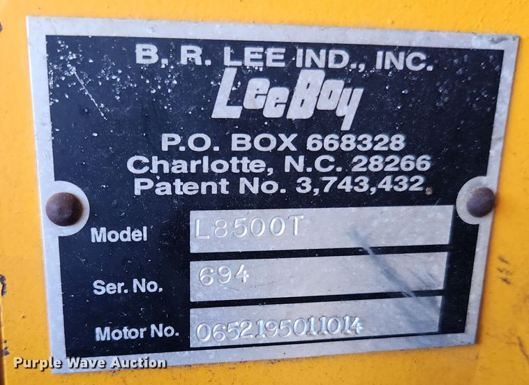 image for item MK9515 LeeBoy 8500 Elite  paver
