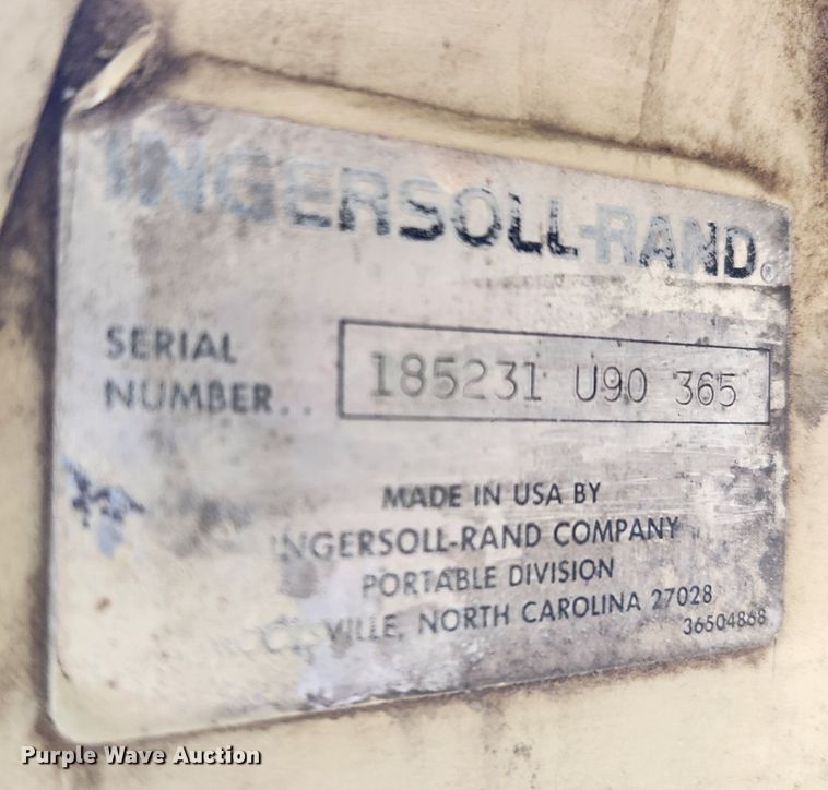 image for item MK9519 1990 Ingersoll Rand 250  air compressor