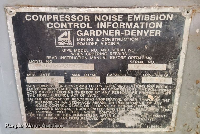 image for item MK9520 1986 Cooper  air compressor