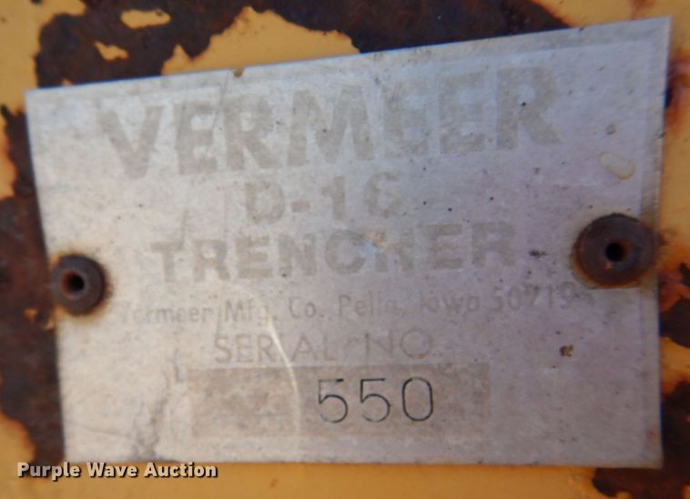 image for item MT9799 Vermeer V454A  trencher