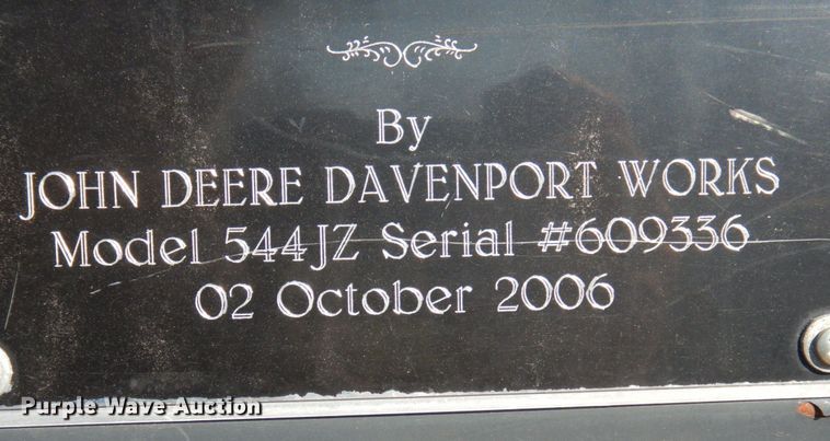 image for item DP0407 2007 John Deere 544J  wheel loader