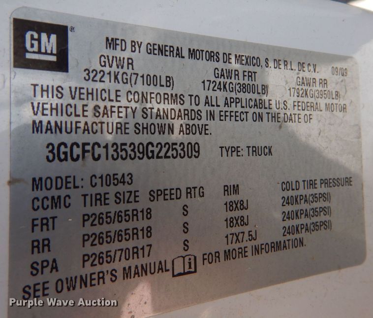 image for item IG9817 2009 Chevrolet Silverado Crew Cab pickup truck