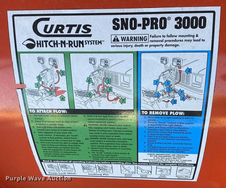 image for item IG9864 Curtis Sno-Pro 3000  snow plow