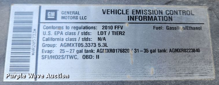 image for item JB9779 2010 Chevrolet Tahoe  SUV