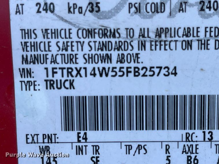 image for item JD9840 2005 Ford F150  SuperCab pickup truck