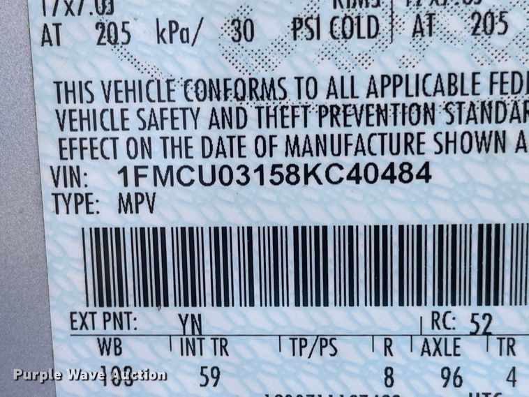 image for item JD9841 2008 Ford Escape  SUV