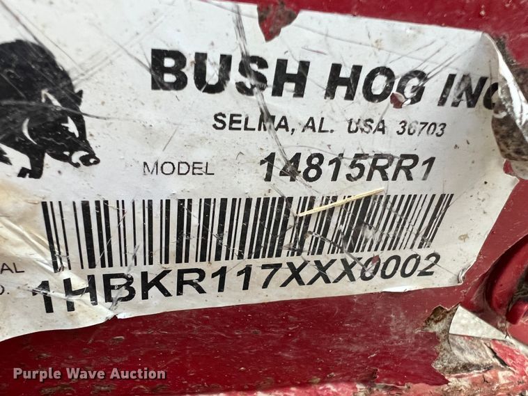 image for item JU9877 Bush Hog 14815RR1  batwing finish mower