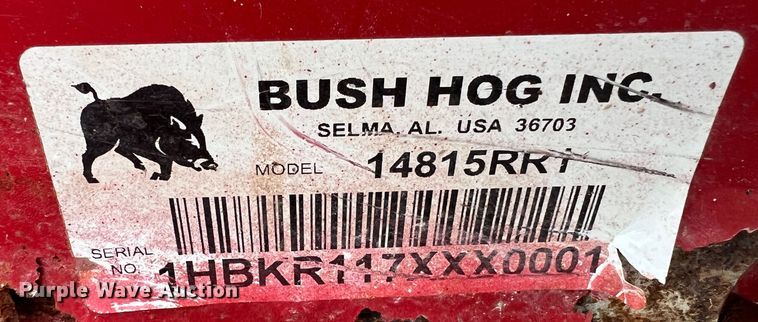 image for item JU9878 Bush Hog 14815  batwing finish mower