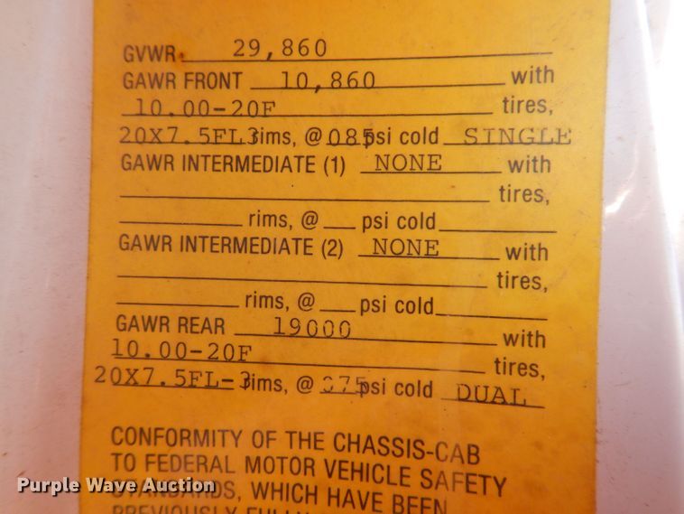 image for item KW9309 1992 GMC Kodiak  dump truck