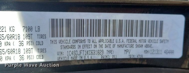 image for item LG9332 2019 Dodge Durango  SUV