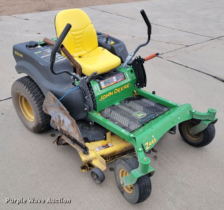 image for item LL9693 John Deere Z445  ZTR lawn mower