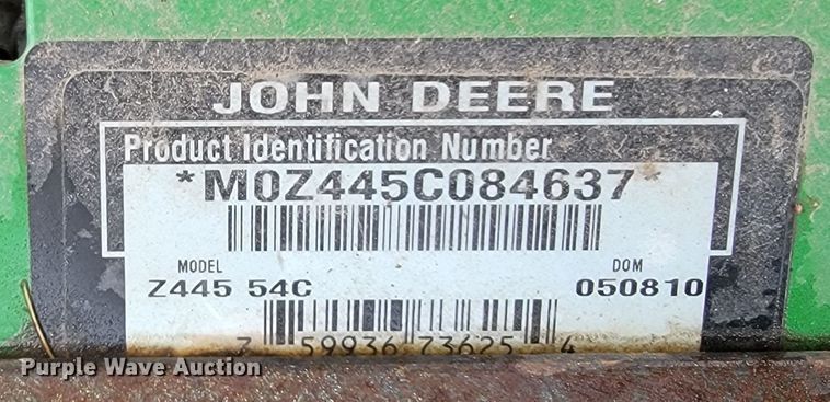 image for item LL9693 John Deere Z445  ZTR lawn mower