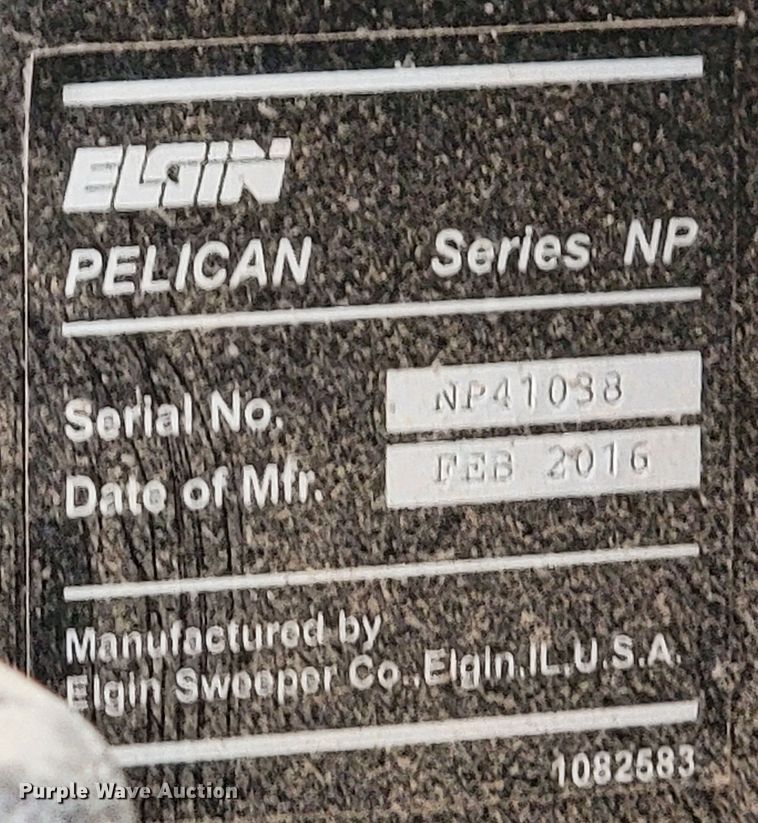 image for item LL9694 2016 Elgin Pelican street sweeper