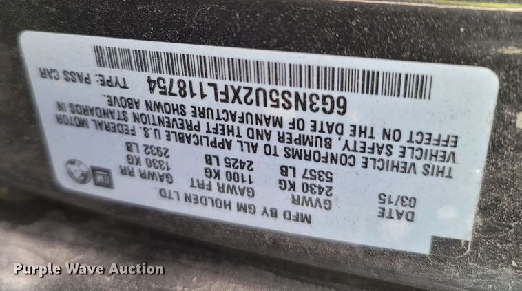 image for item LN9717 2015 Chevrolet Caprice Police