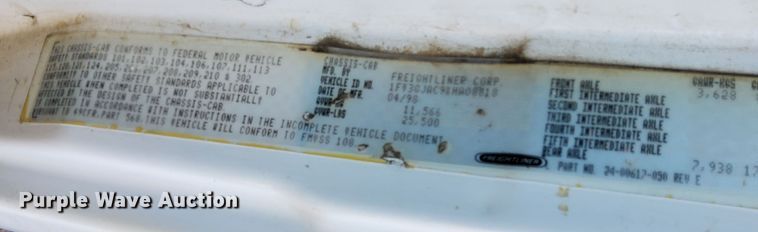 image for item MH9859 1999 Freightliner FL60 dump flatbed truck