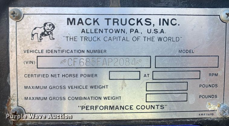 image for item MH9862 1979 Mack 75 ladder fire truck
