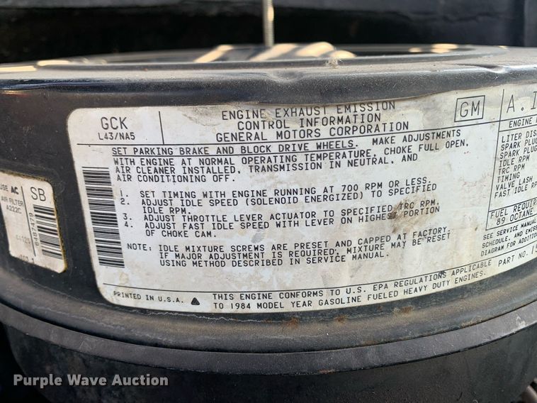 image for item MH9868 1984 GMC C7000  pumper fire truck