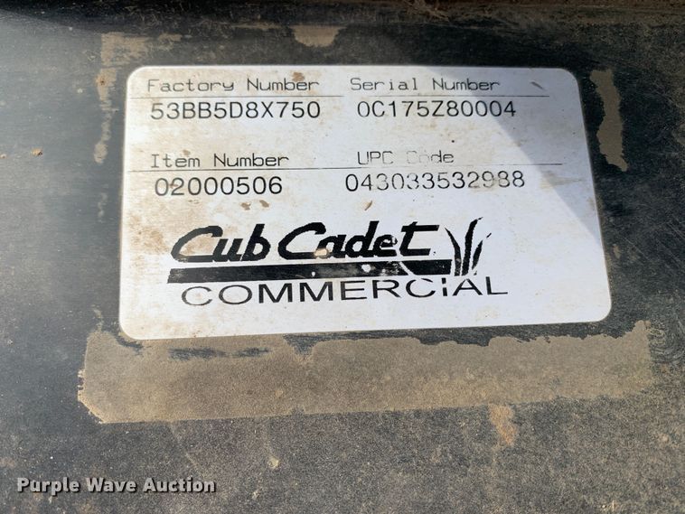 image for item MH9885 Cub Cadet The Tank M60  ZTR lawn mower